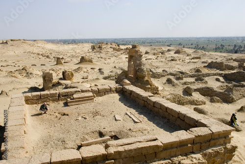 Egypt pyramid in El Lisht on a sunny autumn day