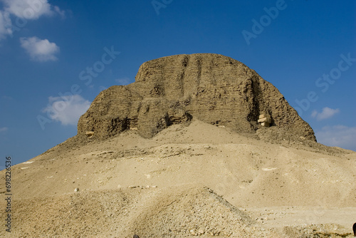 Egypt pyramid in El Lisht on a sunny autumn day photo