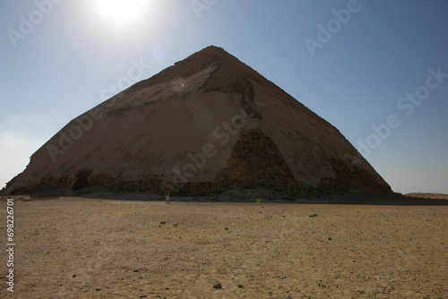 Egypt Dahshur broken pyramid on a sunny autumn day