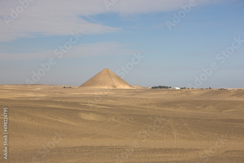Egypt Dahshur red pyramid on a sunny autumn day