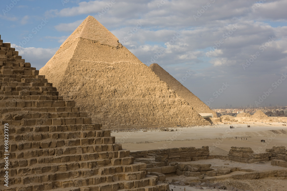 Egypt Cairo Giza Pyramid of Khafre on a sunny autumn day Egypt Cairo Giza Pyramid of Khafre on a sunny autumn day