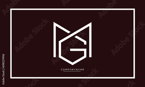 MG or GM Alphabet letters logo monogram