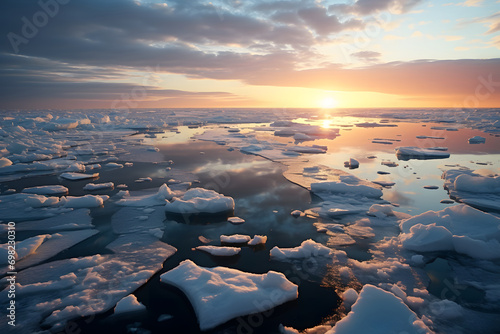 Amazing white iceberg float...