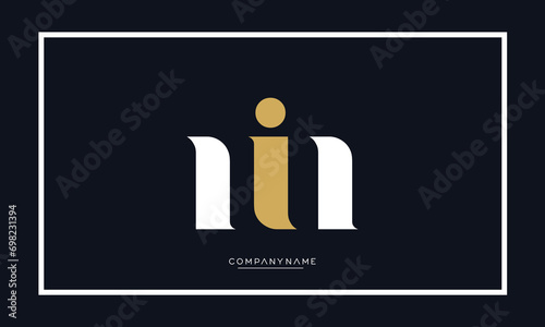 Alphabet letters MI or IM logo monogram