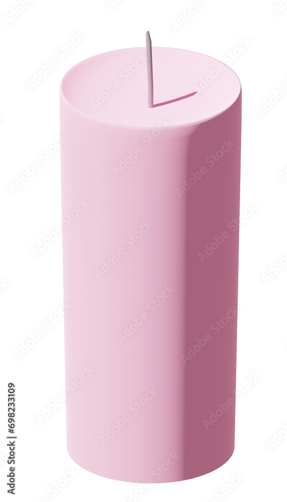 White candle decoration. 3d rendering. White candle decoration. 3d rendering.