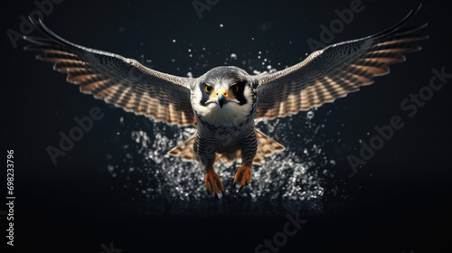 Bird soaring through sky. Perfect for nature and wildlife enthusiasts.