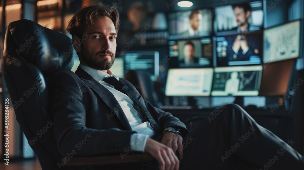 Portrait of a businessman in the workplace Portrait of a businessman in the workplace
