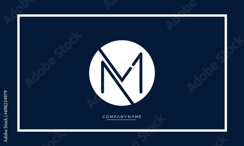 ML or LM Alphabet letters logo monogram