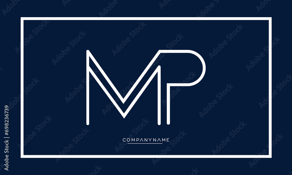 MP or PM Alphabet letters logo monogram
MP or PM Alphabet letters logo monogram