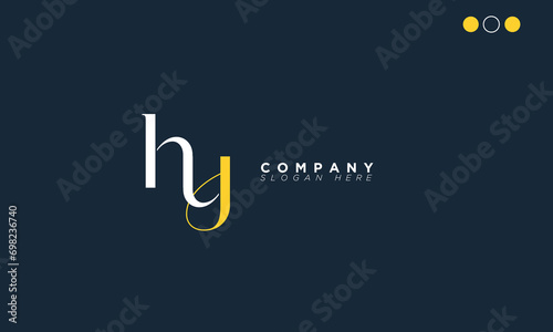 HY Alphabet letters Initials Monogram logo YH, H and Y