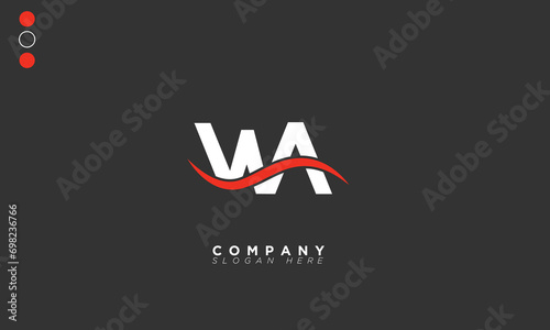 WA Alphabet letters Initials Monogram logo AW, W and A