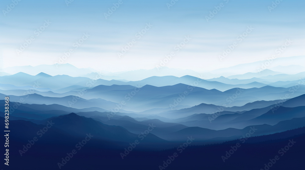 Picturesque view of mountain range from distance. Ideal for travel brochures or nature-themed projects.