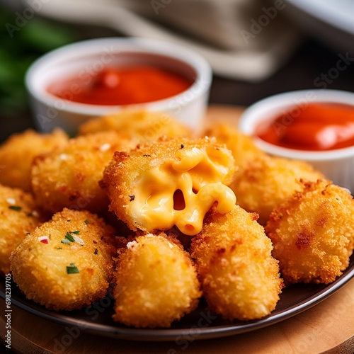 chicken nuggets with sauce photo