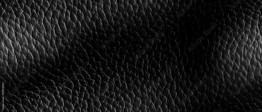 Black leather texture and background - obrazy, fototapety, plakaty 