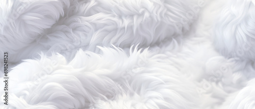 Long white fur. Seamless ba...