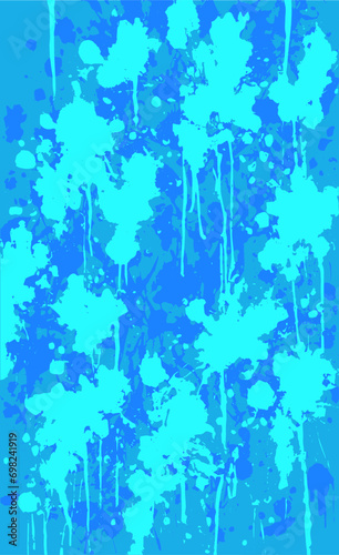 Blue grunge background. The texture of blotches  stains  streaks of paint