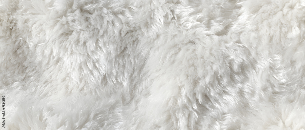 Obraz premium Long white fur. Seamless background or texture.