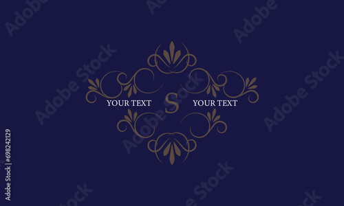 Elegant icon for boutique  restaurant  cafe  hotel  jewelry and fashion with the letter S in the center.