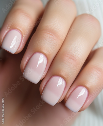 Manicure and Hands Spa. Beautiful Woman hand closeup. Manicured nails and Soft hands skin wide banner. Beauty treatment. 