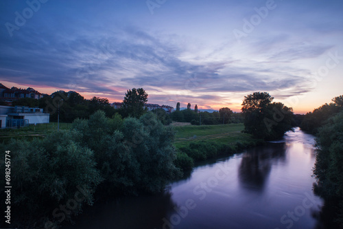River Nisava during the blue hour