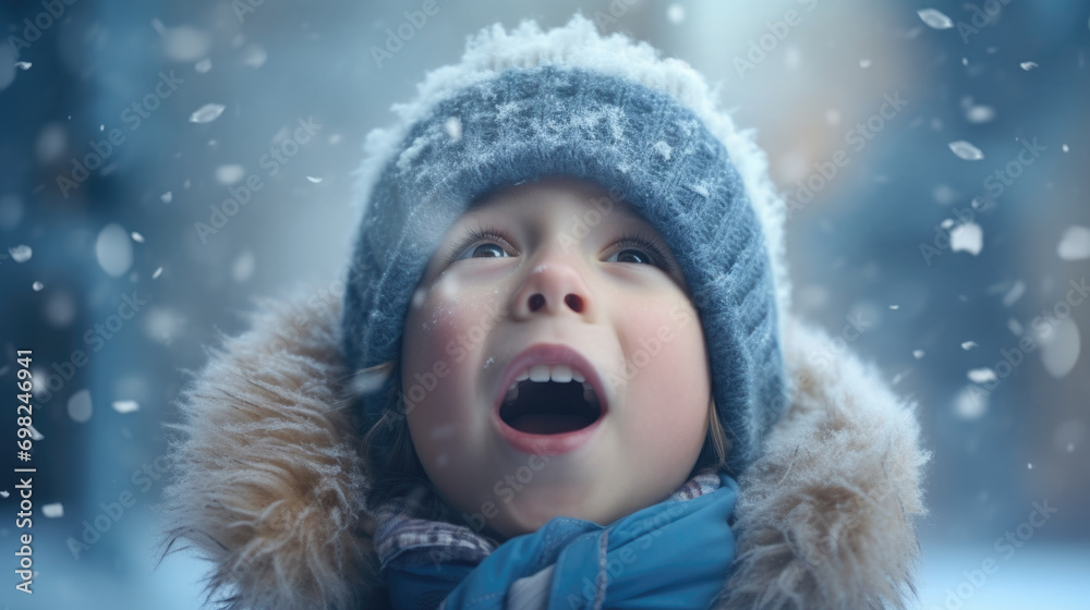 Young child dressed in winter coat and hat. Perfect for winter-themed projects. Young child dressed in winter coat and hat. Perfect for winter-themed projects.