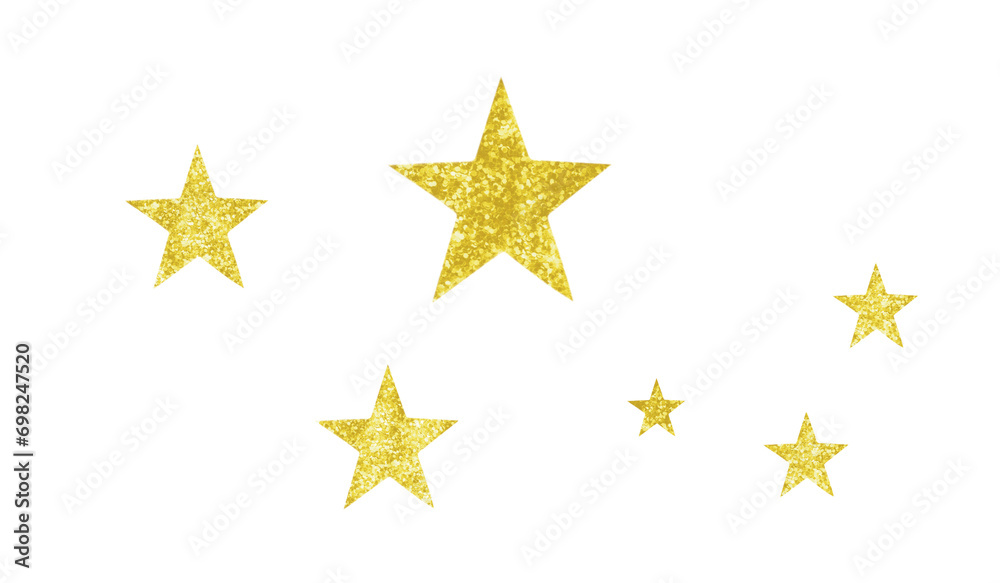 golden stars on isolated background