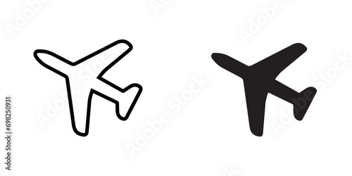 Airplane icon vector. Airplane logo design. Airplane vector icon illustration isolated on white background