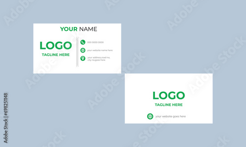 Horizontal and vertical layout Business card design template Modern Business Card - Creative and Clean Business Card Template  Double-sided creative business card template.