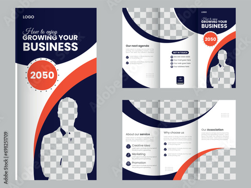Creative and Modern Trifold Brochure Design Template for Business