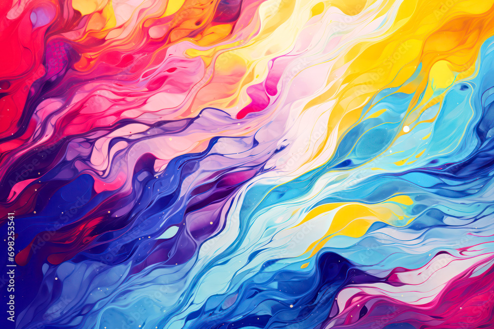 Abstract colorful background with waves