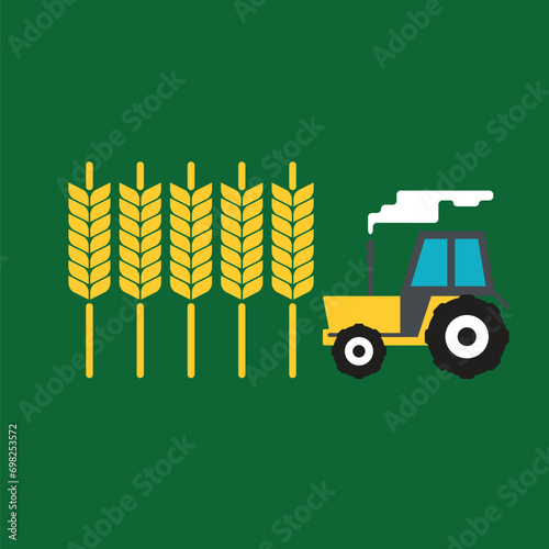 A Truck Harvest Grains (ID: 698253572)