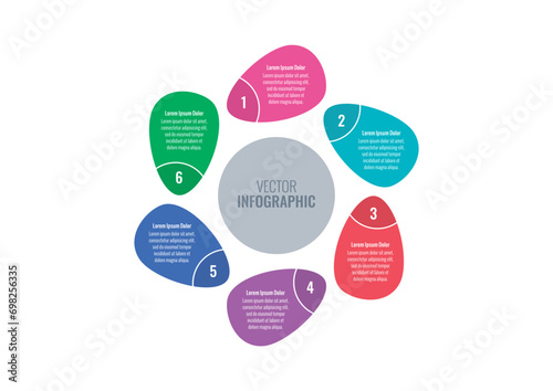 ring information template. six option informational templates. annual report, web, business, magazine, internet infographic template