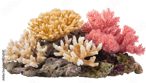 Coral reef - isolated on transparent background