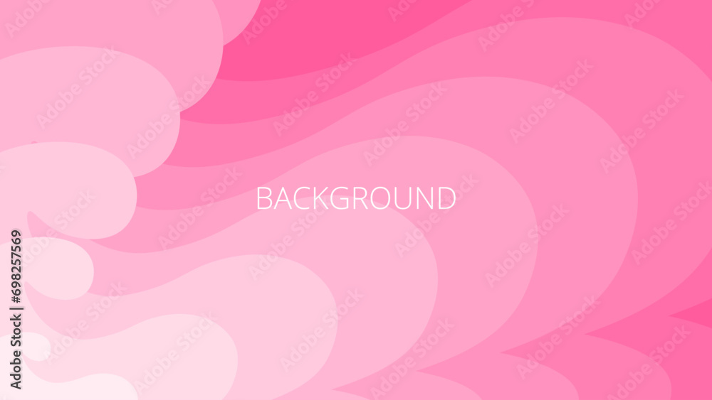 Neon pink abstract background with sharp wavy lines and gradient transition, dynamic fluid shape	
 - obrazy, fototapety, plakaty 