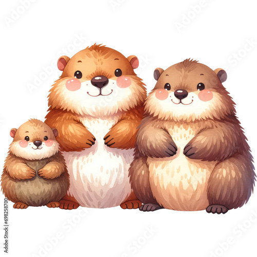 Groundhog Day Celebration, Groundhog Watercolor PNG, February 2nd, Groundhog clipart, Groundhog Day png, woodchuck png