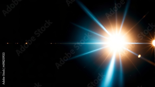 Retro Anamorphic Lens Flare Overlay