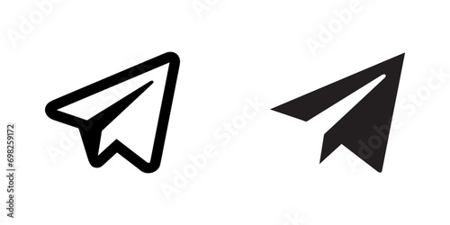 Paperplane icon vector. Telegram logo design. Flat Social Media Sign isolated on white background