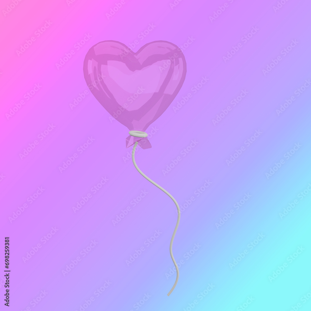 Pink heart balloons.