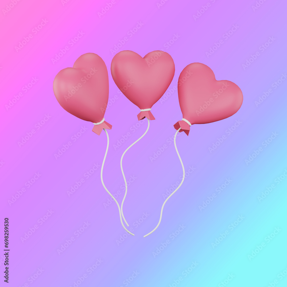 Heart shaped balloons.