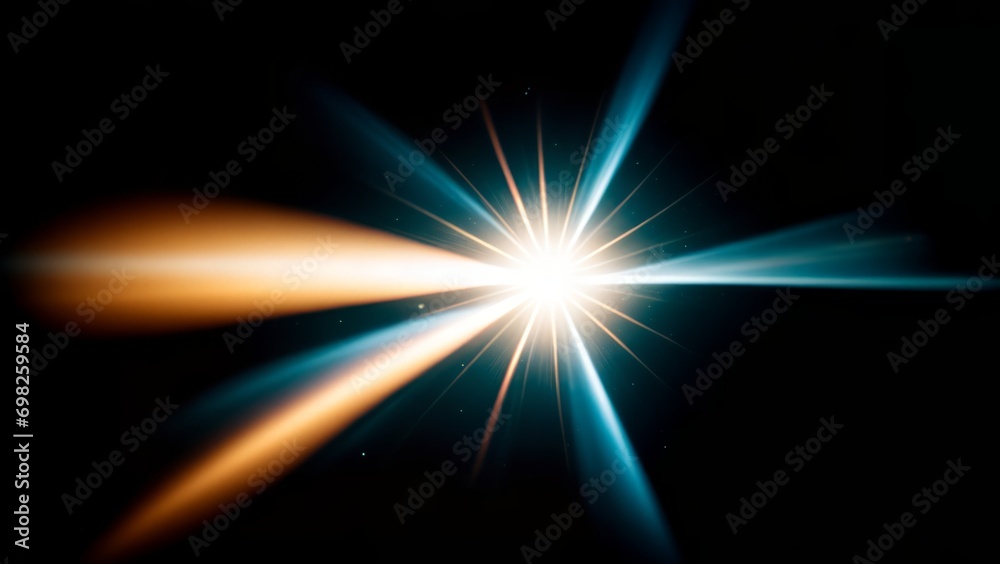 Obraz premium Retro Anamorphic Lens Flare Overlay