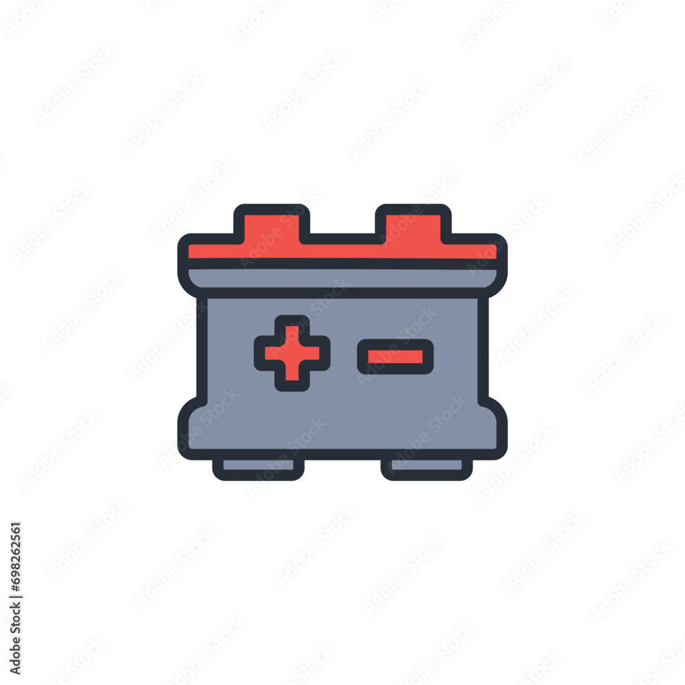 Battery icon. vector.Editable stroke.linear style sign for use web design,logo.Symbol illustration. Battery icon. vector.Editable stroke.linear style sign for use web design,logo.Symbol illustration.