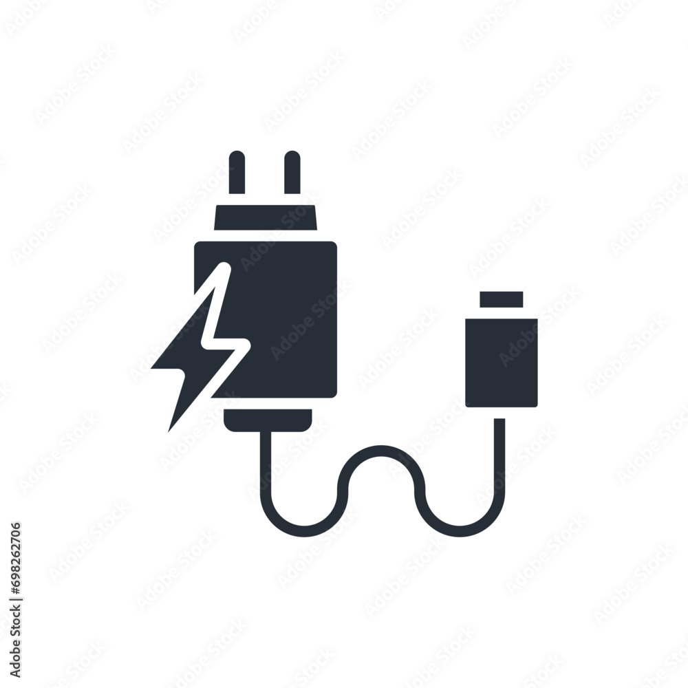 Charger icon. vector.Editable stroke.linear style sign for use web design,logo.Symbol illustration. Charger icon. vector.Editable stroke.linear style sign for use web design,logo.Symbol illustration.