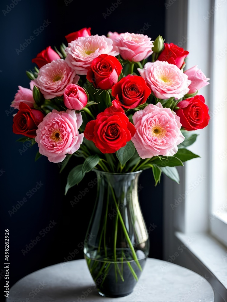 Obraz premium Vase of Seasonal Flowers