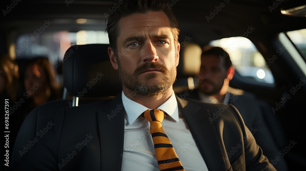 Business man in a car