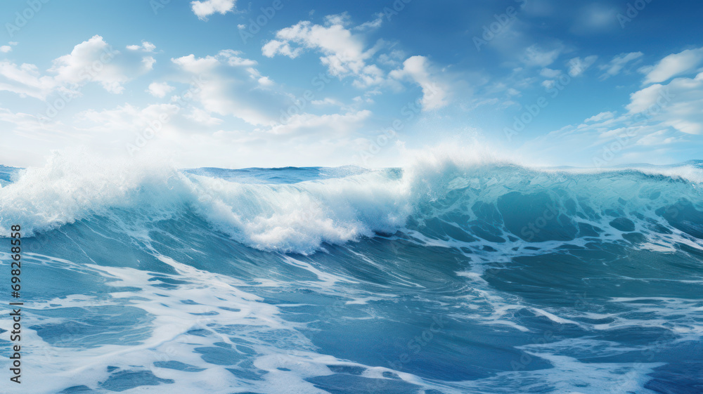 Serene Ocean Waves Background Serene Ocean Waves Background