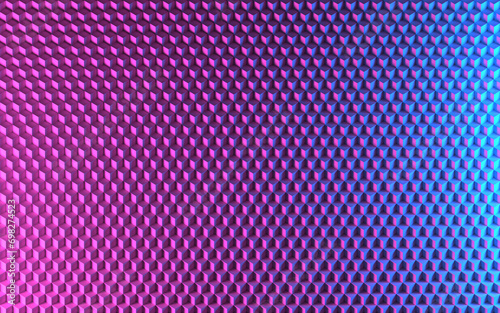 Isometric 3d purple blue Cubes Pattern Background stock photo