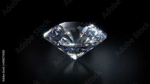 Diamond - Gemstone  Diamonds - Playing Card  Diamond Shaped  Black Color  Shiny