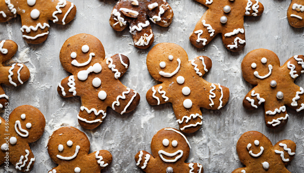 assorted gingerbread cookies, evoking holiday cheer and warmth with festive shapes and colors assorted gingerbread cookies, evoking holiday cheer and warmth with festive shapes and colors