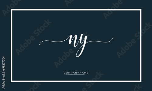 NY or YN Alphabet letters abstract logo monogram