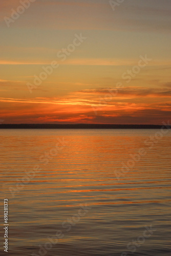 sunset view on Lake Pleshcheyevo